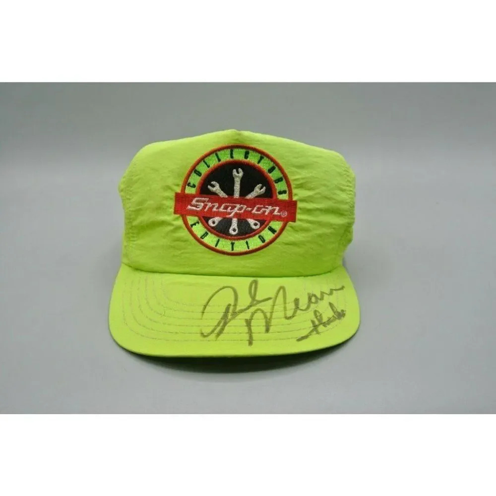 Snap-On Collector's Edition Rick Mears Signed Hat Nylon Snapback OS Vtg No COA